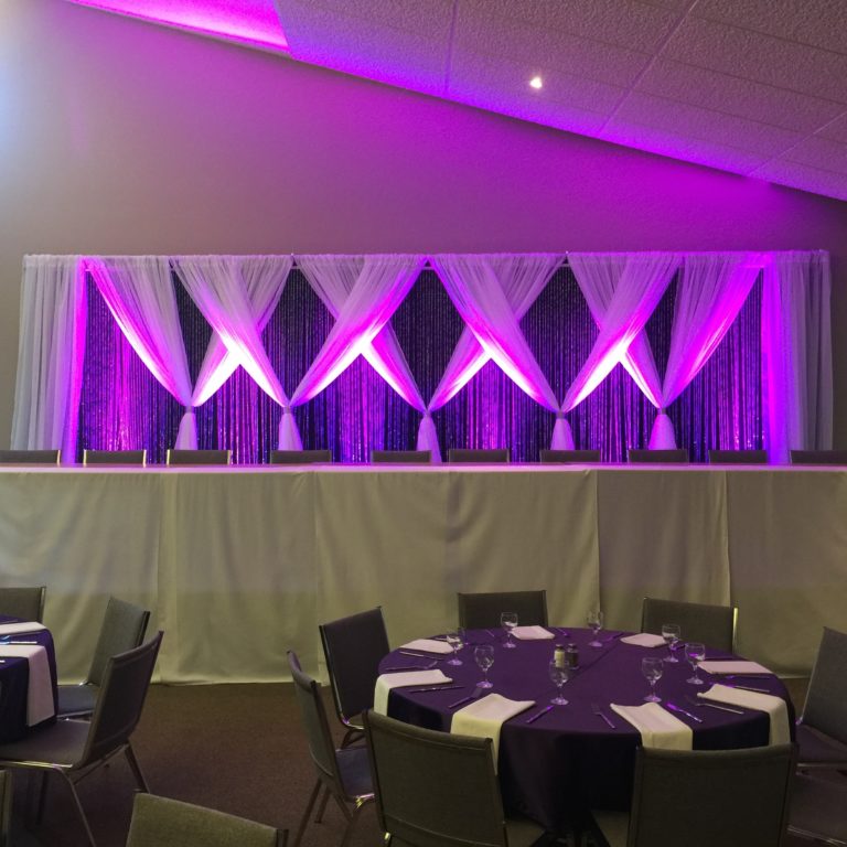 Crystal Drape Crossover Backdrop Rental Edmonton Infinite Event