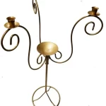 CANDELABRAS 3 ARM GOLD