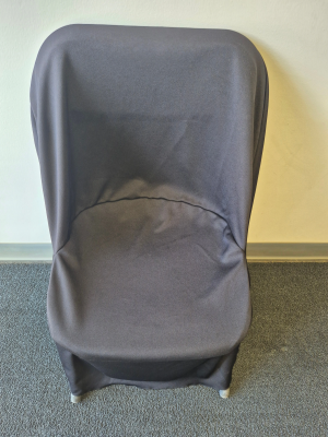 Black Polyester Folding Style Chair Cover