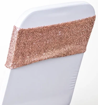 Blush Sequin Chair Band Rental Edmonton