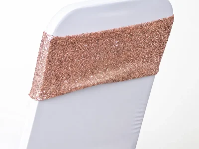 Blush Sequin Chair Band Rental Edmonton