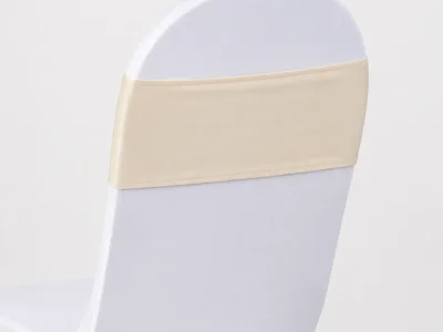 Light Ivory Spandex Chair Band Rental Edmonton