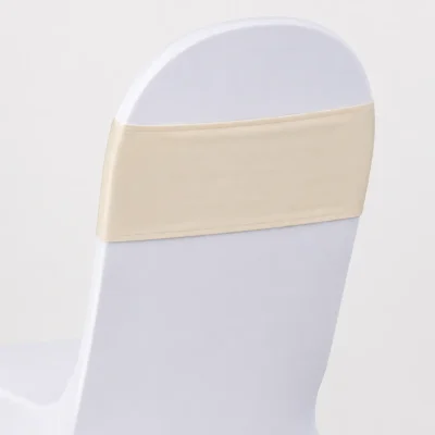 Light Ivory Spandex Chair Band Rental Edmonton