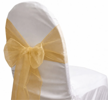 Organza Antique Gold Sash