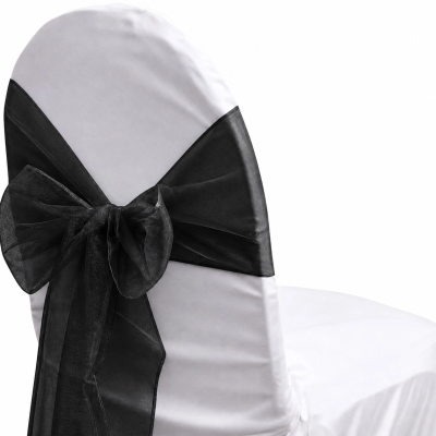 Organza Black Sash