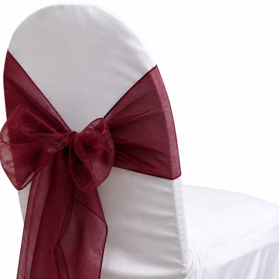 Organza Burgundy Sash
