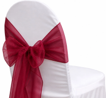 Organza Cranberry Sash