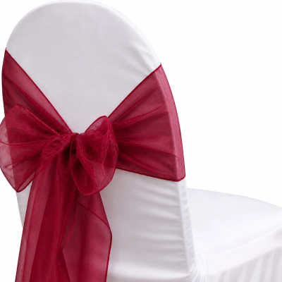 Organza Cranberry Sash
