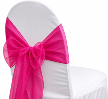 Organza Fuchsia Sash
