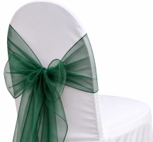 Organza Hunter Green Sash