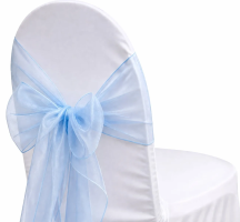 Organza Light Blue Sash