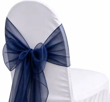 Organza Navy Sash