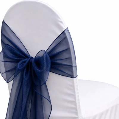 Organza Navy Sash