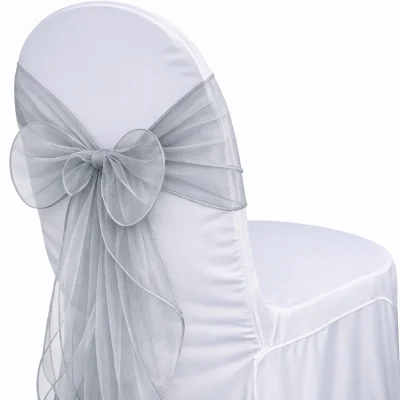 Organza Silver Sash