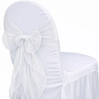 Organza White Sash