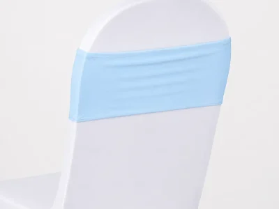 Powder Blue Spandex Chair Band Rental Edmonton