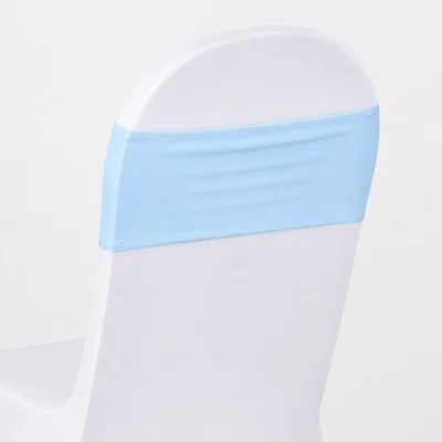 Powder Blue Spandex Chair Band Rental Edmonton