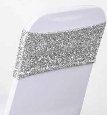 Silver Sequin Chair Band Rental Edmonton