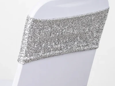 Silver Sequin Chair Band Rental Edmonton