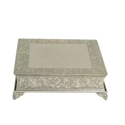 Square-18-Cake-Stand-Nickle-plated