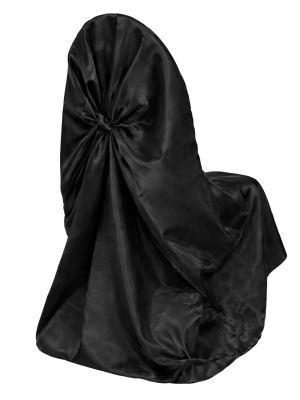 black-satin-chair wrap-rental-edmonton