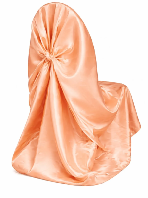 peach-satin-chair-wrap-rental-edmonto